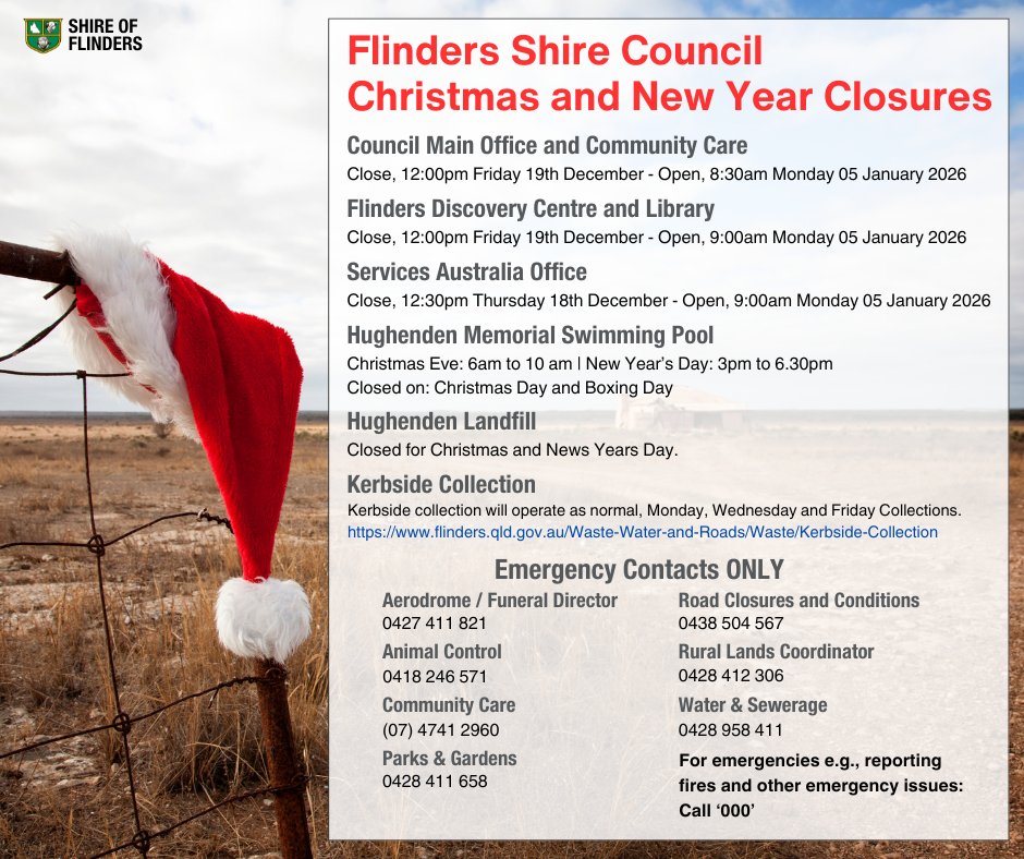 2025 Christmas Closure dates and emergency contacts